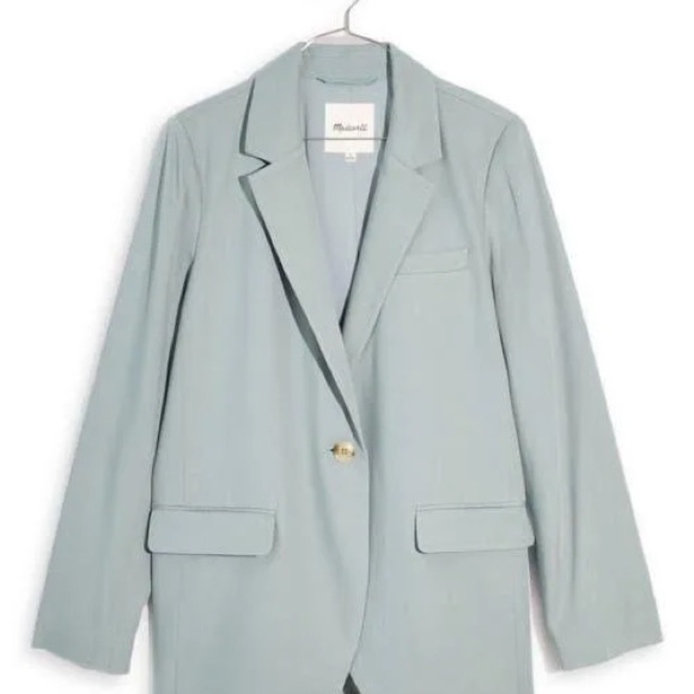 Madewell - The Larsen Blazer in Drapeweave Blue